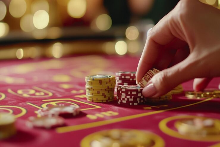 Live card game table with dealer and multi-camera feed on ontibet platform